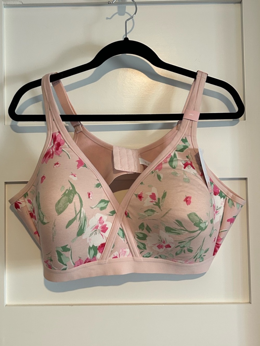 Cacique Wireless Floral Bra 46C New with tag